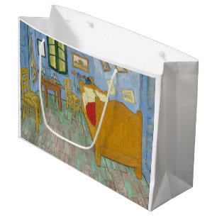 Grand Sac Cadeau Chambre de Van Gogh à Arles - Jaune et Bleu Classi
