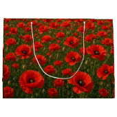 Grand Sac Cadeau Champ de coquelicots (Dos)
