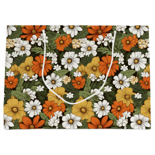 Grand Sac Cadeau Champ de fleurs