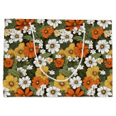 Grand Sac Cadeau Champ de fleurs (Dos)