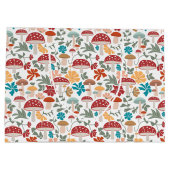 Grand Sac Cadeau Champignons et fleurs du milieu du siècle moderne  (Dos)