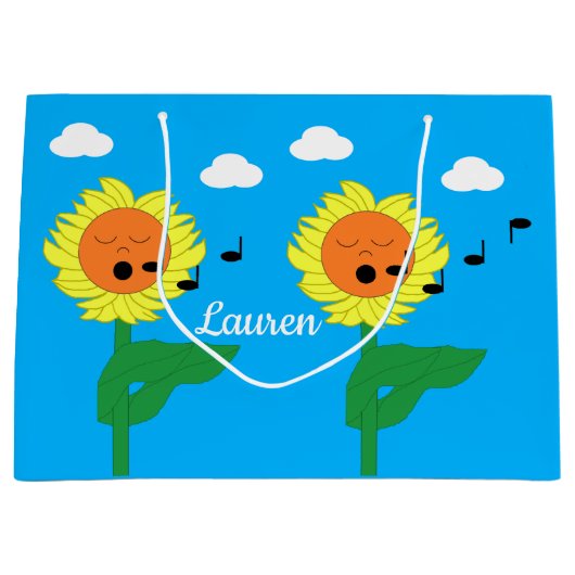 Grand Sac Cadeau Chant de tournesol (Devant)