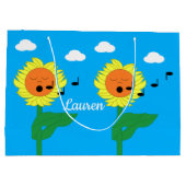 Grand Sac Cadeau Chant de tournesol (Dos)