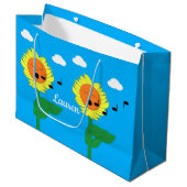 Grand Sac Cadeau Chant de tournesol (Devant Angle)