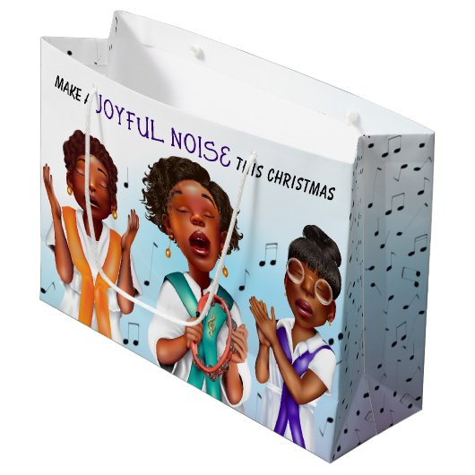 Grand Sac Cadeau Chanteur afro-américain (Devant Angle)