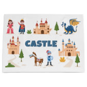 Grand Sac Cadeau charmant château Prince Princesse (Devant)