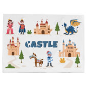 Grand Sac Cadeau charmant château Prince Princesse (Dos)