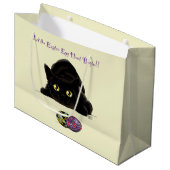 Grand Sac Cadeau Chasse aux oeufs de Pâques Chat amusant (Devant Angle)