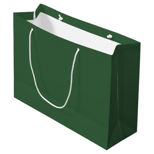 Grand Sac Cadeau Chasseur simple vert (Devant Angle)