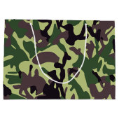 Grand Sac Cadeau Chasseurs Motif Camo Vert (Dos)