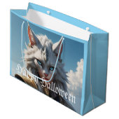 Grand Sac Cadeau Chat à oeil bleu (Devant Angle)