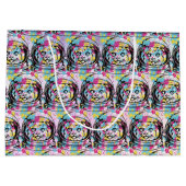 Grand Sac Cadeau Chat Astronaute (Dos)