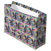 Grand Sac Cadeau Chat Astronaute (Devant Angle)