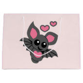 Grand Sac Cadeau Chat-bébé rose (Devant)