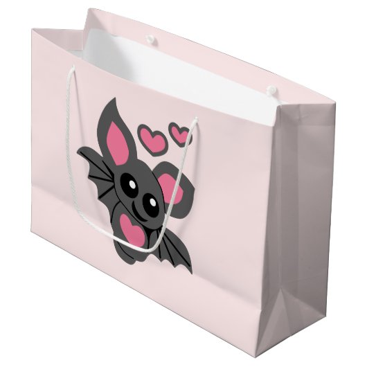 Grand Sac Cadeau Chat-bébé rose (Devant Angle)