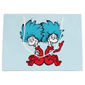 Grand Sac Cadeau Chat dans le Casquette Chose Un & Chose Deux (Devant)