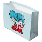 Grand Sac Cadeau Chat dans le Casquette Chose Un & Chose Deux (Dos Angle)