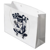 Grand Sac Cadeau Chat de rap Harmonie (Dos Angle)