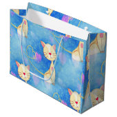 Grand Sac Cadeau Chat de rêve (Devant Angle)