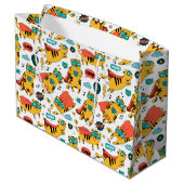 Grand Sac Cadeau Chat de super-héros drôle (Dos Angle)