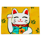 Grand Sac Cadeau Chat japonais (Devant)