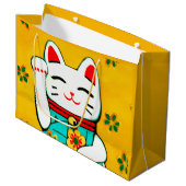 Grand Sac Cadeau Chat japonais (Devant Angle)