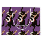 Grand Sac Cadeau Chat jouant le banjo Thunder_Cove (Dos)