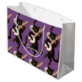 Grand Sac Cadeau Chat jouant le banjo Thunder_Cove (Dos Angle)