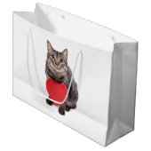 Grand Sac Cadeau Chat Love (Devant Angle)