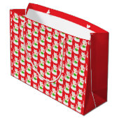 Grand Sac Cadeau Chat Oriental Lucky Patterned (Dos Angle)
