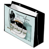 Grand Sac Cadeau Chat Pâtissier (Devant Angle)