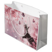 Grand Sac Cadeau Chat Sakura et Papillons (7) (Dos Angle)