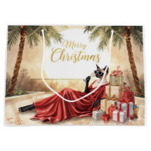 Chat siamois Glam Noël  Sirote du Champagne 