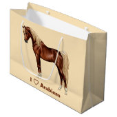 Grand Sac Cadeau Châtaigner égyptien Cheval Arabe laxen Mane & Tail (Devant Angle)