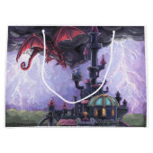 Grand Sac Cadeau Château du dragon (Devant)