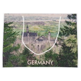 Grand Sac Cadeau Château Retro Neuschwanstein en Allemagne