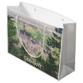 Grand Sac Cadeau Château Retro Neuschwanstein en Allemagne (Dos Angle)