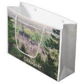 Grand Sac Cadeau Château Retro Neuschwanstein en Allemagne (Devant Angle)