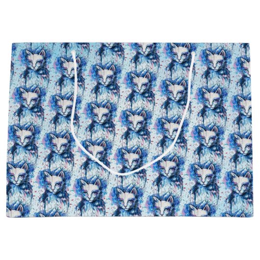 Grand Sac Cadeau Chaton (Devant)