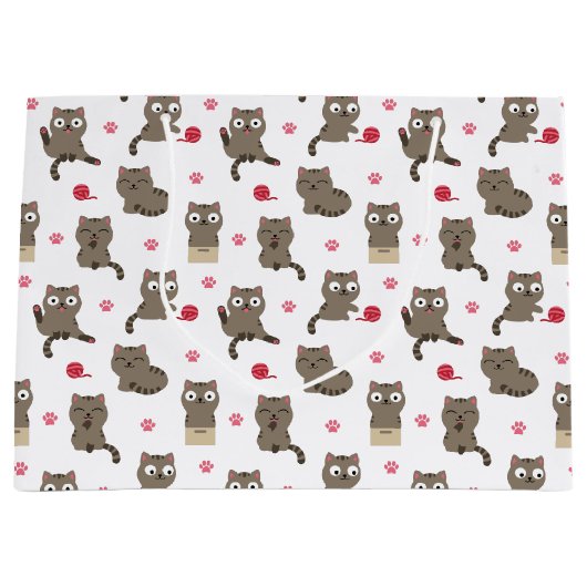 Grand Sac Cadeau Chats (Devant)