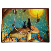 Grand Sac Cadeau Chats champignons (Devant)