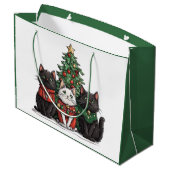 Grand Sac Cadeau Chats de Noël mignons (Dos Angle)