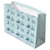 Grand Sac Cadeau Chats de yoga (Dos Angle)