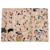 Grand Sac Cadeau Chats Japonais de l'ère Edo, Kuniyoshi, Ukiyo-e (Devant)