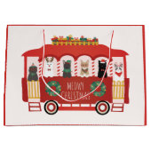 Grand Sac Cadeau Chats Noël Trolly Meowy Noël (Devant)