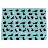 Grand Sac Cadeau Chats noirs drôles (Dos)