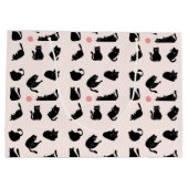 Grand Sac Cadeau Chats noirs soyeux (Dos)