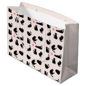 Grand Sac Cadeau Chats noirs soyeux (Dos Angle)