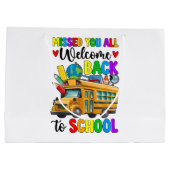 Grand Sac Cadeau Chauffeur de bus de rentrée des classes (Dos)