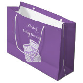 Grand Sac Cadeau chaussettes de bébé - pourpre (Devant Angle)